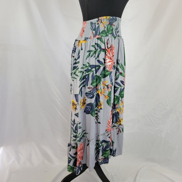 PATRONS OF PEICE FLORAL MAXI SKIRT Smocked Waist - Picture 2 of 9